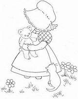Bonnet Girls Coloring Pages Sketch Page sketch template
