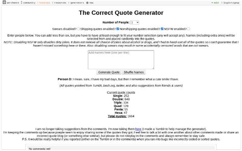 The Correct Quote Generator