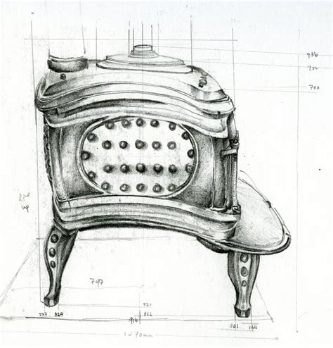 Sketch of Stove stock illustration. Illustration of beautiful - 14760356