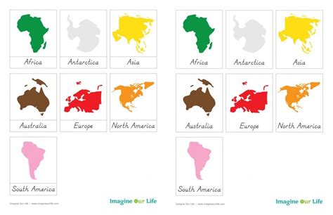 Printable Continents For Kids - Tedy Printable Activities