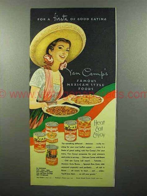 1950 Van Camp's Chili, Beans, Tamales Ad