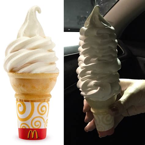 My wife's Mcdonald's cone in the drive through last night. : r ...