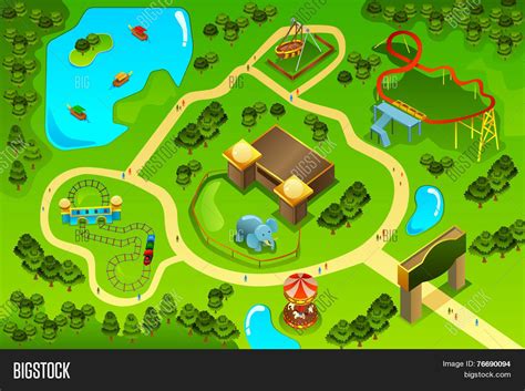 Map Amusement Theme Vector & Photo (Free Trial) | Bigstock