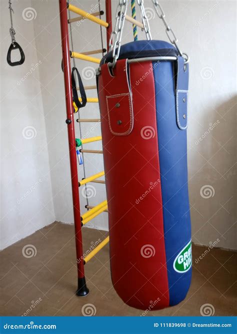 Boxing Punching Bag Sport Young Champion`s Room Stock Photo - Image of ...