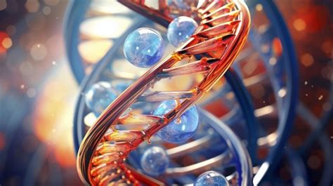 Premium AI Image | DNA complex spiral structure