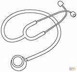 Stethoscope Coloring Page sketch template