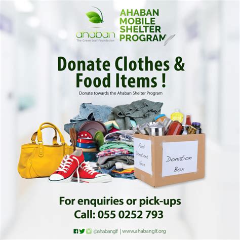 Donate Clothes & Food Items – Ahaban – The Green Leaf Foundation