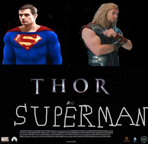 Thor vs. Superman poster by SteveIrwinFan96 on DeviantArt