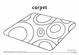 Rug Coloring Page Printable Sketch sketch template