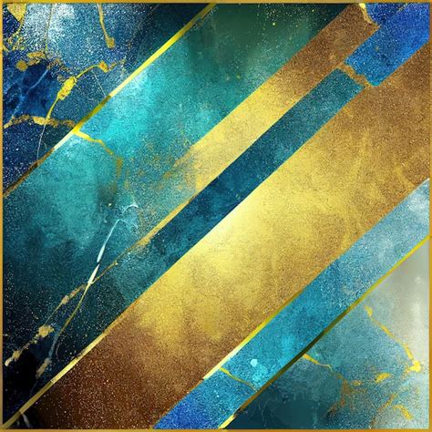 Premium Photo | Abstract blue and gold stripes background