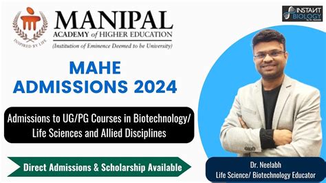 Manipal Academy of Higher Education Admissions Open-2024 || UG/PG ...