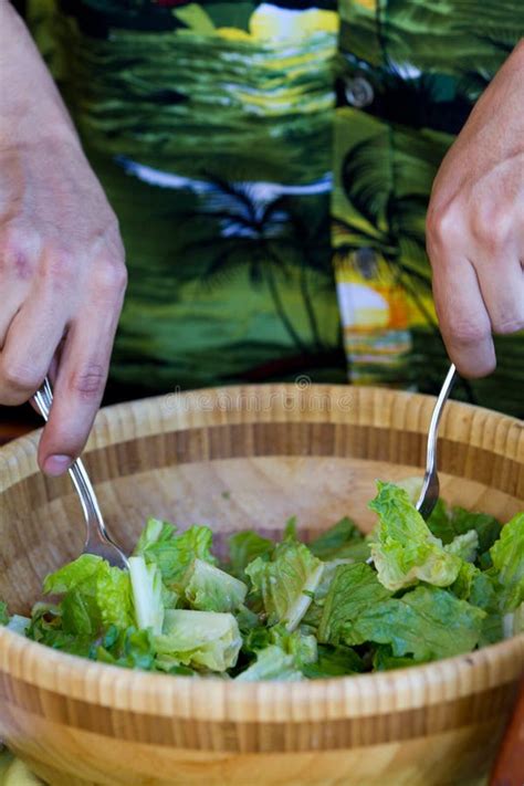 Tossing salad stock image. Image of happiness, leisure - 15250027