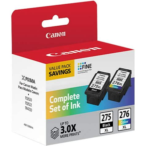 Canon Multicolor Ink for Printer PG-275 XL / CL-276 XL Compatible to ...