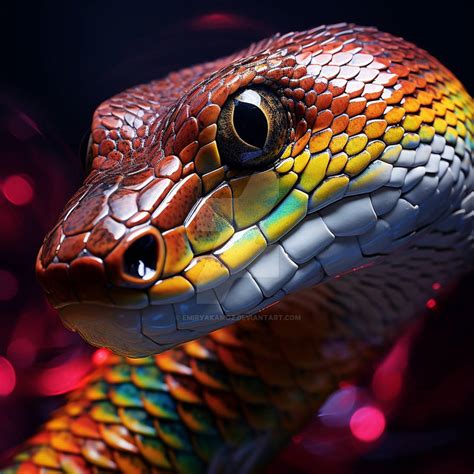 Rainbow Snake and Portrait by emiryakamoz on DeviantArt