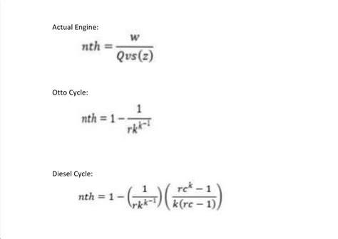 Solved Compare the Thermal efficiency formula for actual | Chegg.com