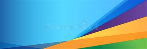 Abstract Modern Colorful Gradient Wide Geometric Wave Banner Design ...