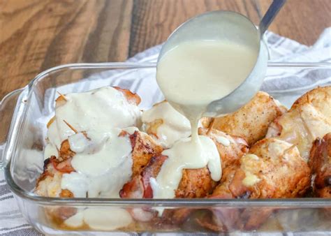 Chicken Cordon Bleu with Creamy White Sauce | Barefeet in the Kitchen