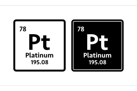 Platinum Symbol. Chemical Element Graphic by DG-Studio · Creative Fabrica