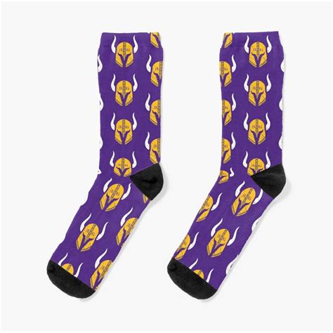 "Minnesota Vikings Skol Helmet" Socks for Sale by originalnickb | Redbubble