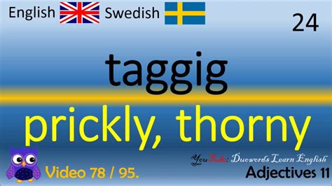 78 Adjectives 11 adjektiv Svenska - Engelska Ord / Swedish - English Words - YouTube