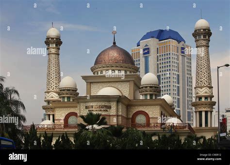 Mosque and shopping centre Pacific Place, Jakarta, Indonesia, Asia ...