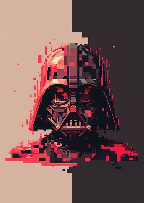 Star Wars Darth Vader Pixel Art Digital Print - Etsy