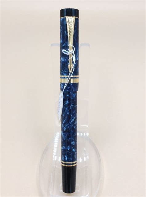 Parker - Duofold international blue marble - Fountain pen - Catawiki