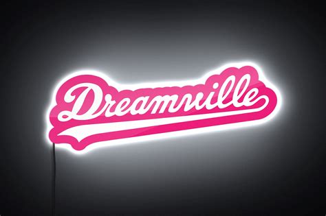 Pink Dreamville Logo Backlit LED Sign J. Cole Wall Art | Etsy