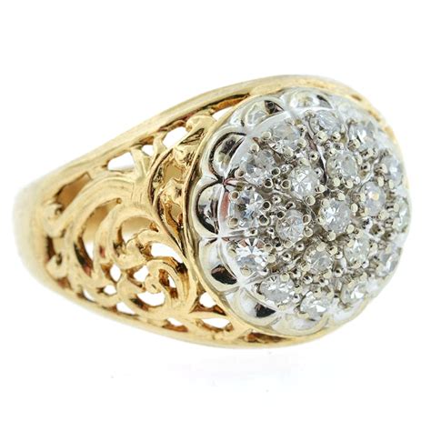 Men's Gold Diamond "KY Cluster" Ring | EBTH