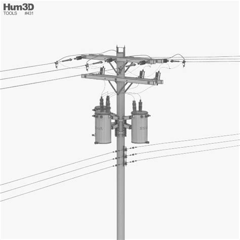 Electric Pole 3D model - Architecture on Hum3D