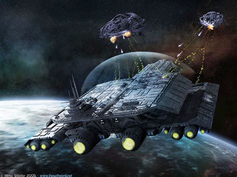 Space Battle Wallpapers to Cover Your Desktop in Glory | Stargate ships, Stargate universe, Stargate