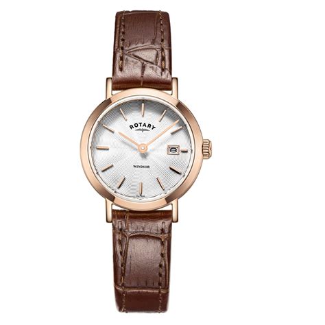 Rotary Ladies Windsor Brown Leather Strap Watch - Watches from Faith Jewellers UK