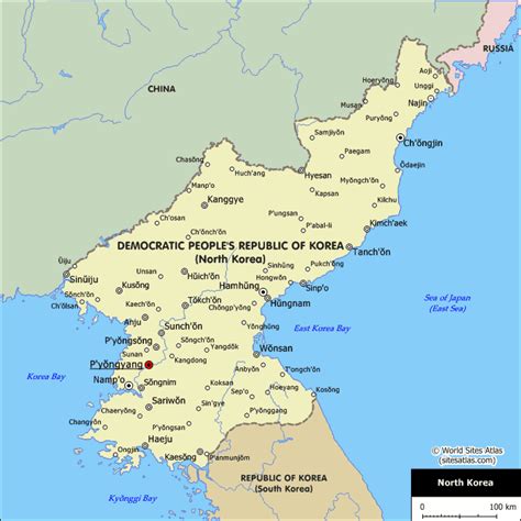 North Korea Cities Map • Mapsof.net