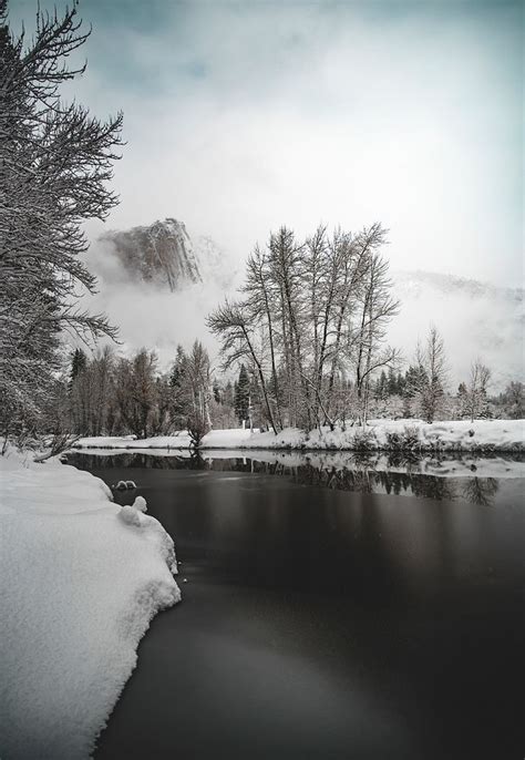 Winter in Yosemite National Park, | Free Photo - rawpixel