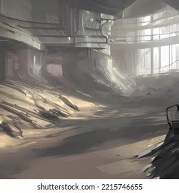 Sci Fi Interior Concept Art Stock Illustration 2215746655 | Shutterstock