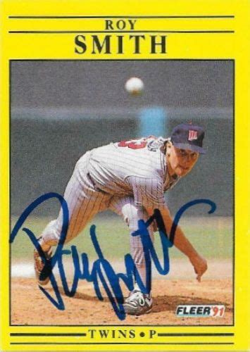 1991 Fleer Roy Smith Baseball autographed trading card | Baseball, Baseball trading cards ...