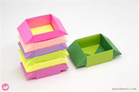 Origami Stackable Boxes Tutorial - Box With Handles