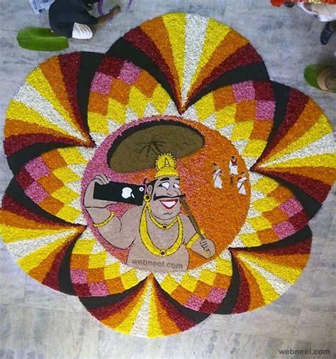 60 Most Beautiful Pookalam Designs for Onam Festival - part 4