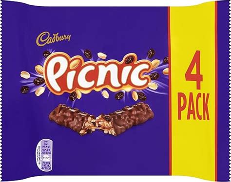 Cadbury Picnic Chocolate Bar, 4 x 48.4g: Amazon.co.uk: Prime Pantry