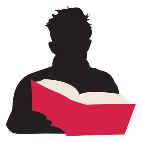 Man reading book silhouette people reading - Transparent PNG & SVG vector file