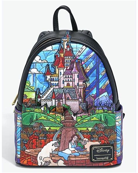 Loungefly Beauty and the Beast Stained Glass Mini Backpack - town-green.com