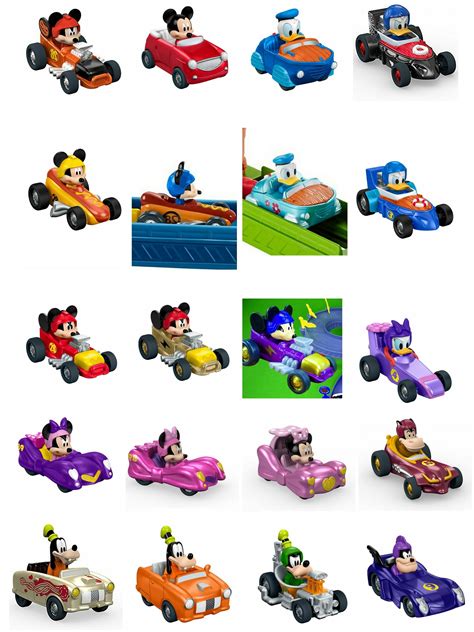 Here's every available diecast car from Mickey and the Roadster Racers. Good luck finding them ...