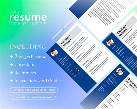 Free Modern Blue Resume Template in Google Docs and Word | resumescraft.com