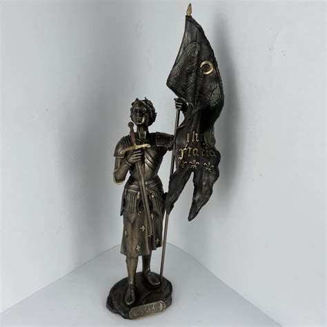 Joan of Arc Huge Statue Figure Polystone Bronze Home Decor Made in ...