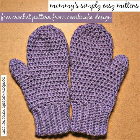 Mommy's Simple Easy Mittens Crochet Pattern Video Free | Crochet mittens pattern, Crochet ...