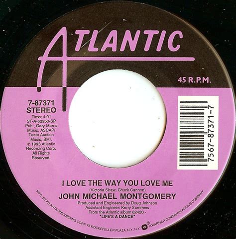 John Michael Montgomery - I Love The Way You Love Me (1993, Vinyl) | Discogs