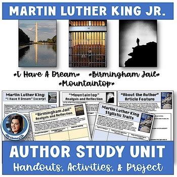 Martin Luther King Rhetorical Analysis Unit - Speech Excerpt Analysis Activities