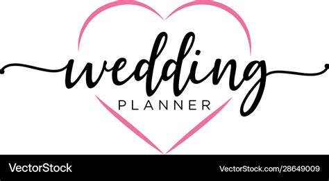 Wedding planner logo design concept Royalty Free Vector