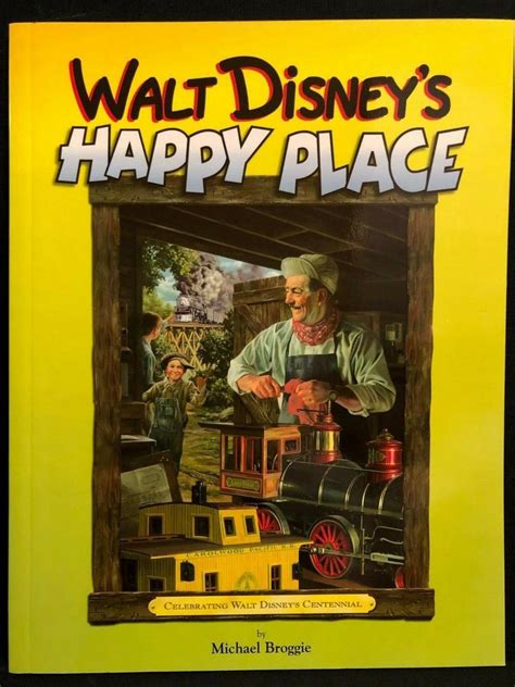 Walt Disney's Happy Place Disney railroad train book signed by Michael Broggie! | #1981697707