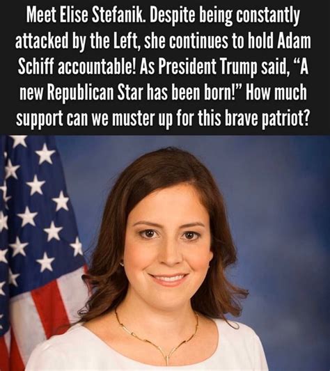 Meet Elise Stefanik. Despite being constantly attacked by the left, she continues to hold Adam ...